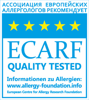 Очиститель Viktor одобрен аллергологами. Это подтверждает знак Европейского центра по исследованию аллергии (ECARF)